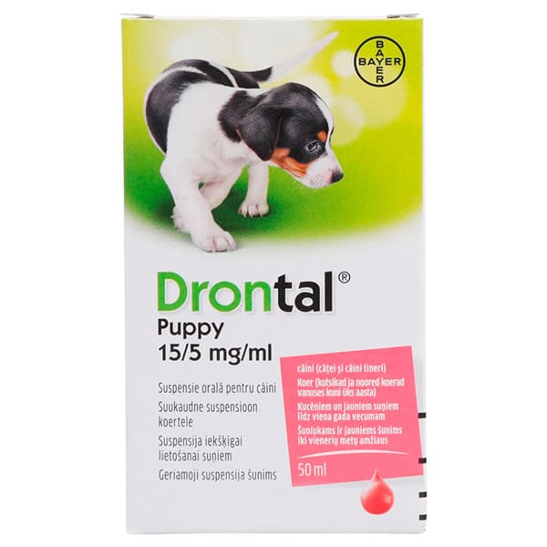 Drontal Junior attārpošanas suspensija kucēniem 50 ml